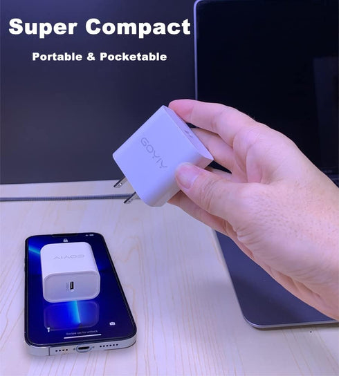 20W USB C Charger Block, USB C Wall Charger, iPhone 15 Charger, USB C Power Adapter Compatible with iPhone, iPad Pro/Mini, MageSafe Charger, Andro...