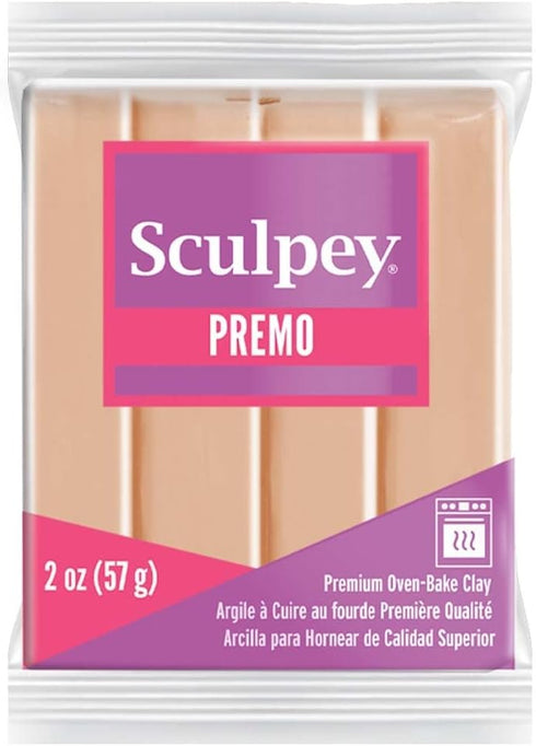Sculpey Premo™ Polymer Oven-Bake Clay, Beige, Non Toxic, 2 oz. bar, Great for jewelry making, holiday, DIY, mixed media and home décor projects. P...