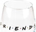 Silver Buffalo Friends Doodle Logo Stemless Wine Glass, 20 Ounces...