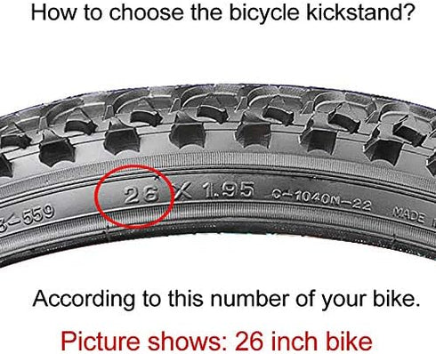 Bicycle Adjustable Aluminium Alloy Bike Bicycle Kickstand Side Kickstand Fit for 22" 24" 26"- White...