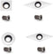 DW-3 Carbide Inserts Cutters Tipped Set Replacement 4pcs Fits for Dirtech DT-3 Mini Carbide Tipped Woodturning Tools Set, With Screws and T15 Star...