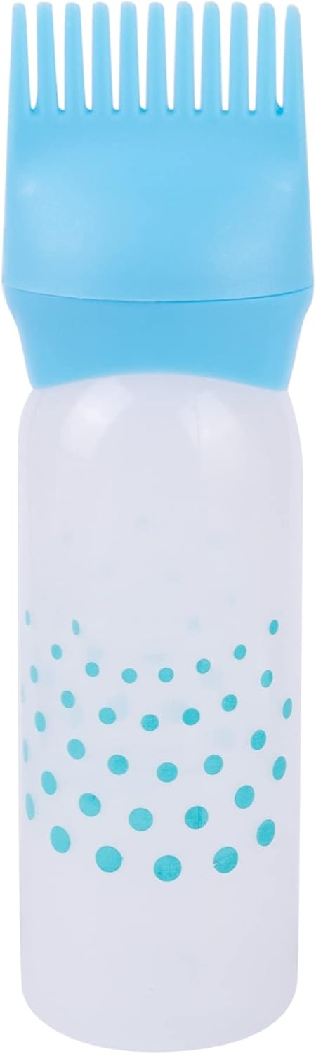 Framendino, 1 Pack Blue Hair Oil Applicator Bottle Root Comb Applicator Bottles for Hair Care...