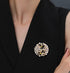 Honeycomb Pearl Rhinestone Brooch Pin for Women Girls Geometric Gold Plated Imitation Pearls Small Bee Animal Lapel Pins Cute Dress Accessories Bi...