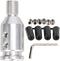 Shift Knob Adapter, Automotive Gear Manual Transmission Non Threaded Shifters Kit Universal Car Aluminum Alloy Racing Replacement Retainer with Sc...