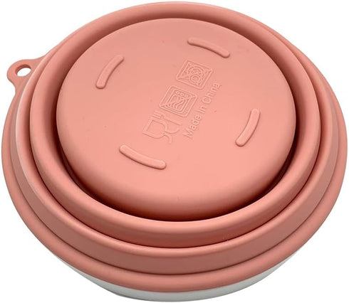 Silicone Collapsible Bowl with Lids, 18OZ Foldable Salad Lunch Bowl, Collapsible Food Container Storage for Camping Walking Traveling...
