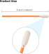 200 Pcs/Orange / 3.66 inch Foam Swab Cleaning Swab Foam Tips Sponge Stick for Inkjet Printer Print Head Camera Optical Lens Optical Equipment...