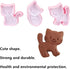 Cookie Cutters Cat Shape, 3PCS Cat Cookie Mold, Animal Cookie Stamps for Baking(Pink)...