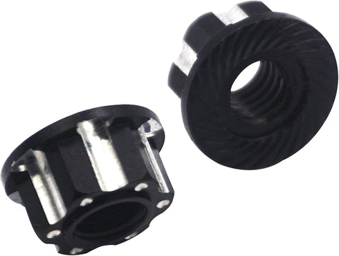 4Pcs Hexagonal Nuts, M4 Aluminum Alloy RC Wheel Hex Nuts Compatible with HSP Sakura D3 D4 1/10 RC Car (Black)...