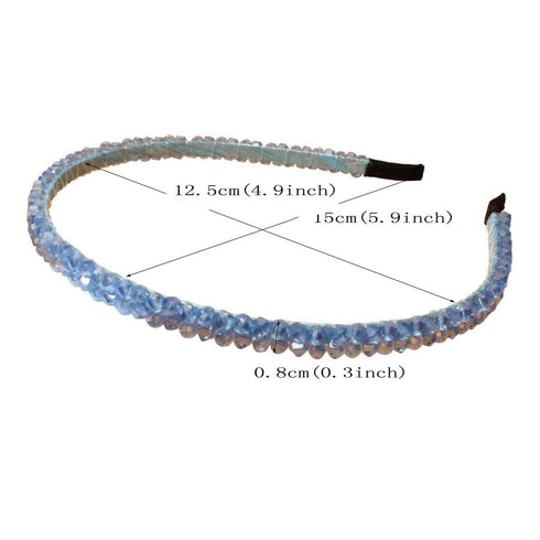 Fashion Super Shiny Women Two Rows Champagne Crystal Beads Headband Girls Headwear Rhinestone Beaded Hair Band Hair Accessories Women's Fashion He...