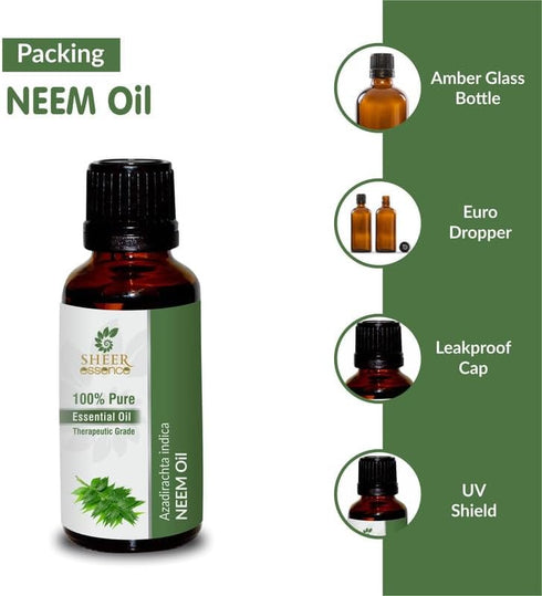 Neem Oil 15 ML (0.51 Fl.OZ) | 100% Pure Natural Undiluted Uncut Therapeutic Grade Azadirachta Indica Essential Oil...