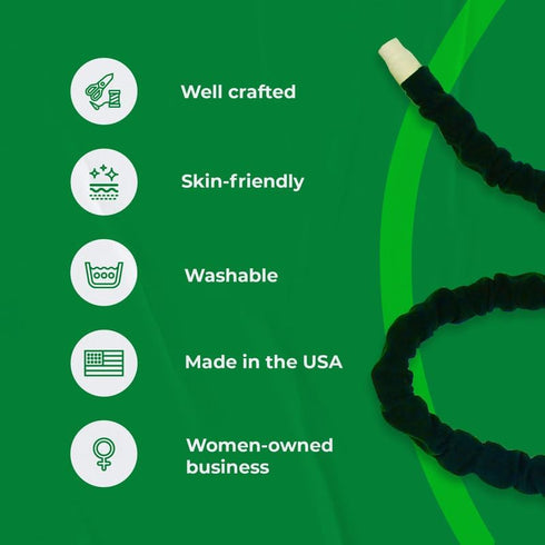 CPAP Hose Covers - Made in The USA - Soft Fleece CPAP Tube Cover with No Zipper and Ties - 9 ft. Long BiPAP & CPAP Insulated Hose Cover for 6 ft. ...