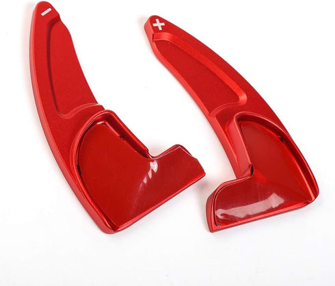 Voodonala for Challenger Steering Wheel Shift Paddle Cover Extended Shifter Trim for Dodge Challenger 2015 2016 2017 2018 2019 (Aluminum Alloy Red...