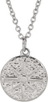 Jude Jewelers Stainless Steel Round Shaped Sunshine Style Pendant Necklace...