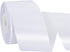 TONIFUL 2 Inch x 25 Yards Wide White Satin Ribbon Solid Fabric Ribbons Roll for Crafts Chair Sash Valentine's Day Gift Wrapping Invitation Cards F...