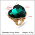 Big Diamond Heart Promise Open Band Ring for Women Girls Vintage CZ Gold Plated Adjustable Expandable Geometric Statement Rings Comfort Fit Fashio...
