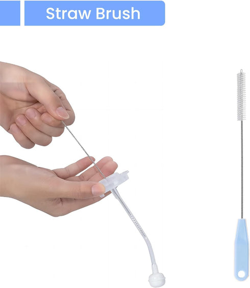 4-in-1 Baby Bottle Brush Set, Bottle Brush for Baby, Bottle Cleaner Brush Set, Including Nylon Bottle Brush, Bottle Cap Brush, Straw Brush, Nipple...