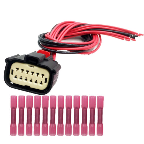 Headlights Connector Pigtail Harness Wiring Plug Compatible with Cadillac ATS 2013-2019 Front 23236365, 23236366...