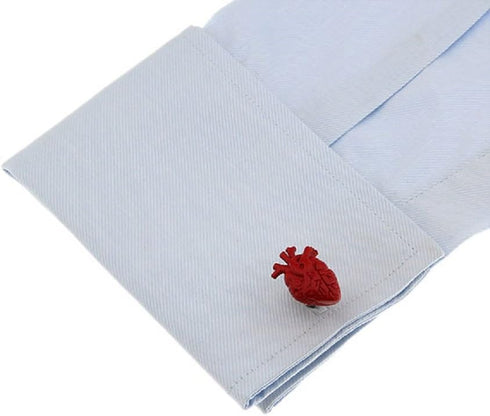 Heart Doctor Surgeon Red Pair Cufflinks in a Presentation Gift Box & Polishing Cloth...