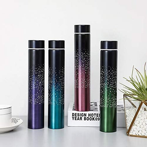 Insulated Water Bottle, Coffee Thermos Mug, Double Wall Vacuum Insulation, Fashionable Style Skinny Mini Slim Stainless Steel Water Bottle, 8.5 Oz...