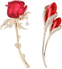 Rose Flowers Brooches Pins Women's Fashion Crystal Pins Tulip Brooch Alloy Rhinestone Leaf Brooch...