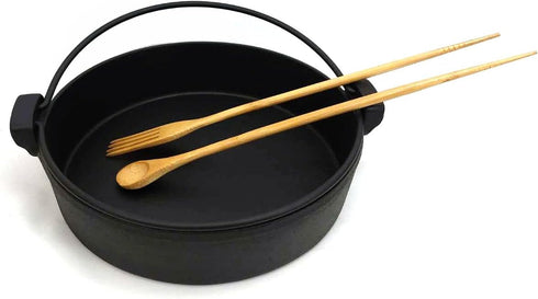 JapanBargain 3789, Bamboo Cooking Chopsticks with Spoon and Fork 3-in-1 Taste and Cook Cooking Utensil for Deep Frying Shabu Hot Pot Noodles, 13 i...