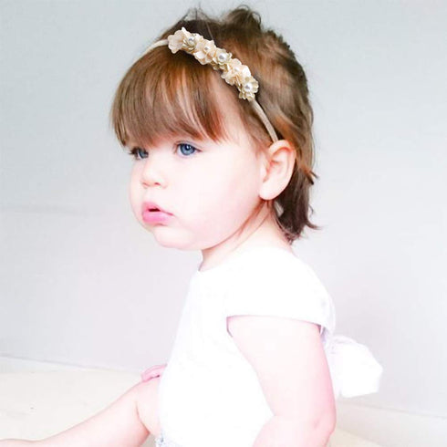 cherrboll 3pcs Baby Girl Flower Headbands, Super Soft & Stretchy Nylon Floral Hairbands for Newborn Toddler...
