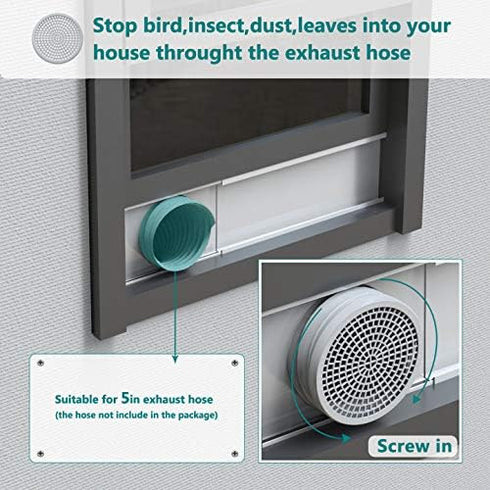 Daisypower Portable Air Conditioner Window Kit, Adjustable Seal Panels for Portable AC Hose with 5" Diameter, Window Vent Kit for Sliding Windows...