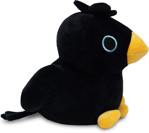 Black Crow Plushie Toy - 10 Inches Stuffed Raven Animal Plush - Plushy and Squishy Crow with Soft Fabric and Stuffing - Cute Toy Gift for Boys and...