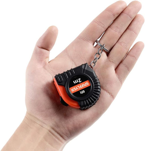 2 Pack Small Tape Measure Keychain Mini Measuring Tape Retractable 6ft 2M, Metric and Inch...