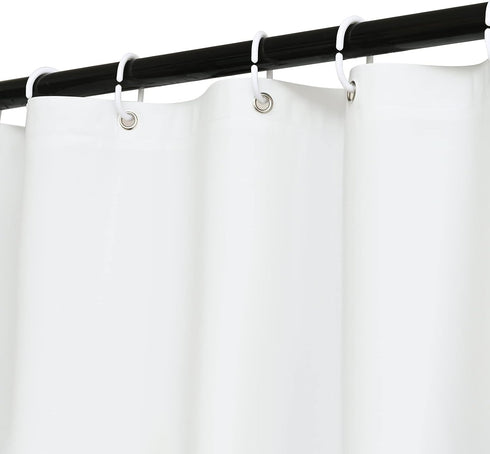 Small Shower Curtain Liner Ipx4 Waterproof, Soft Narrow Stall 47x71 Inch,RV Travel Trailer - Camper Shower Curtain with 8 Hooks and 4 Bottom Magne...