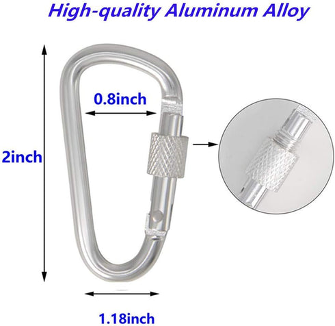 foxany Flags Snaps Hook, Aluminum Flags Pole Clips, Flags Hardware, Accessory for Backpack/Key Ring/Flags/Dog Leash (4 Pcs)...