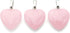 Jovivi Natural Rose Quartz Crystal Heart Necklace Love Heart Shaped Healing Stone Chakra Reiki Pointed Gemstone Necklace Mothers Day Gifts...