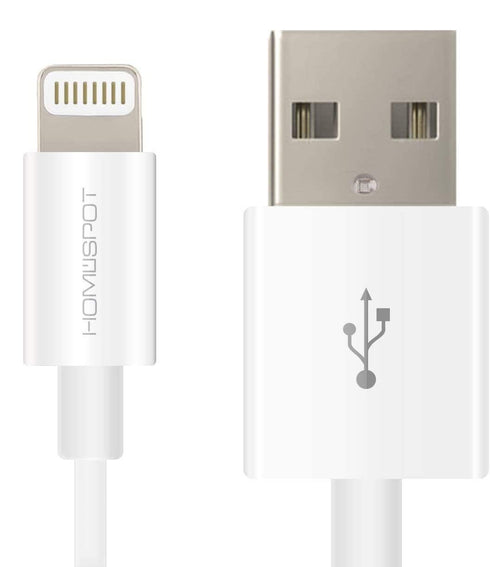 HomeSpot Cable 6.6 Feet / 2m Extra Long Tangle-Free 8pin to USB Cabl(4 Pack-White)...