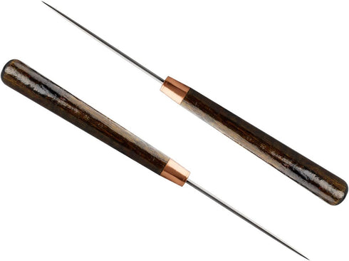 Awl Tool, 2 PCS Wooden Handle Scratch Awl for Leather Hole Punch Awl Maker Tool,Sewing Awl Leather Craft Repair Tools...