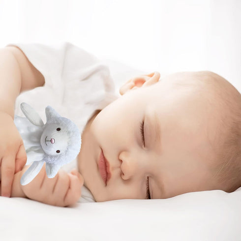 Baby White Lamb Soft Stuffed Animal Security Blanket, Plush Sheep Character Lovey Blanket, Baby Shower/Nursery Gift, Cuddly Newborn, Infant, Toddl...