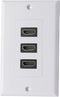 zdyCGTime 3-Port HDMI 2.0 Decorative Wall Plate - HDMI, Component, Composite Audio Video Wall Outlet Mount Panel, Supports 4K 60Hz, Perfect for Pr...
