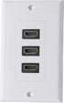 zdyCGTime 3-Port HDMI 2.0 Decorative Wall Plate - HDMI, Component, Composite Audio Video Wall Outlet Mount Panel, Supports 4K 60Hz, Perfect for Pr...