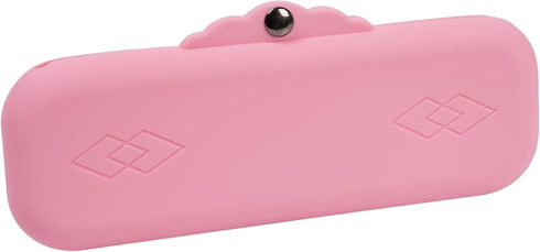 Silicone Makeup Brush Holder Bags: Cosmetic Case with Magnetic-Metal-Buttons for Travel, Makeup Pouch Case for Makeup Tools Storage...