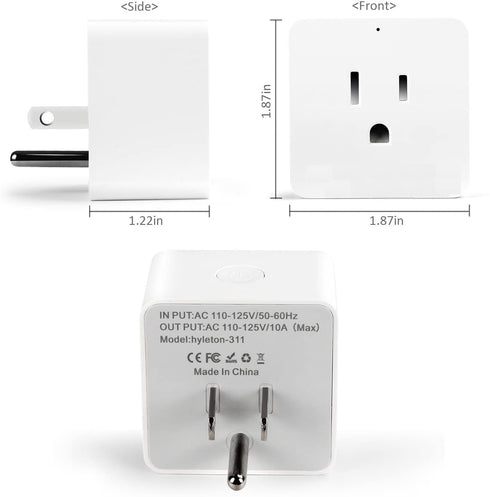 Seamless Home Automation: Smart Plug with 3-Prong Grounded Outlet - Control Electrical Devices Remotely, Compatible with Alexa and Google Home, Ef...