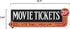 Movie Tickets 25 Cents Embossed Metal Sign - Large Vintage Movie Room Wall Art With Arrow...