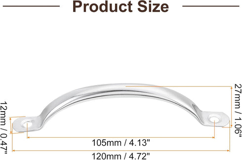 uxcell Stainless Steel Door Pull Handles, 4Pcs 120mm/4.72" Long Door Handle with Screws Cabinet Drawer Hardware Handles Pulls...