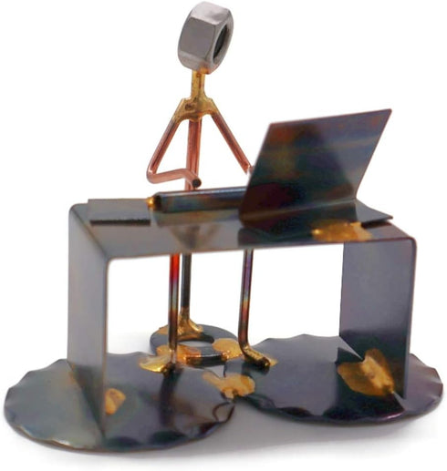 Software Developer - Handmade Metal Figurine - Hand Welded Metal Art and Recycled Metal Sculptures - Unique Desk Accessories, Office Decor, & Offi...