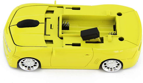 Ai5G for CL Car Mouse Wireless Sport Car Shape Mouse Laptop Desktop Computer Mouse Optical Mice with 2.4GHz Nano USB LED Headlight (Yellow)...