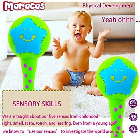 ISEE Baby Toys, Toddler Learning Musical Instruments, Preschool Musical Toys for Toddlers, Children's Educational Drums & Percussion for Baby Boys...