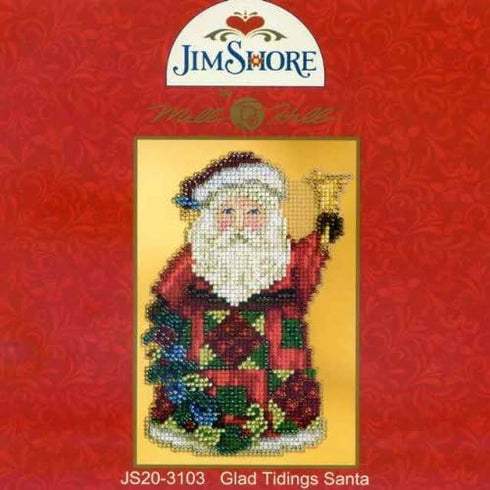 Glad Tidings Santa Beaded Counted Cross Stitch Kit 2013 Mill Hill Jim Shore JS203103...