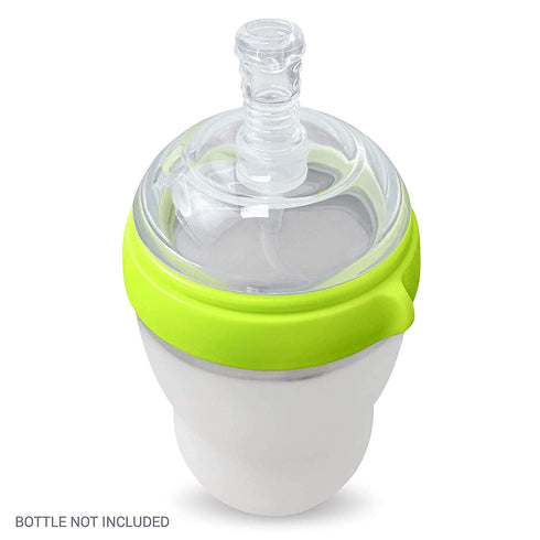 Anpei Straw and Sippy Cup Transitional Nipples Set of 2 with Nipple Storage Case Compatible with Comotomo Baby Bottles, 5 oz and 8 oz...