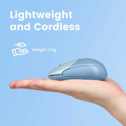 Perixx PERIMICE-802BL Wireless Bluetooth Mouse - Portable Design - Compatible with Windows, iOS, and Android PC, Laptop, Tablet, and Smartphone - ...