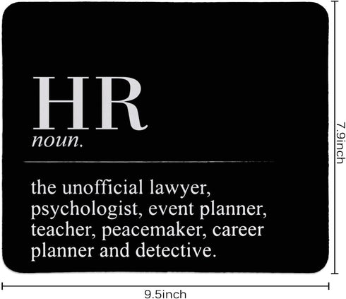 HR Definition Mousepad,Inspirational Black Square Mouse Pads for Desk Home Office Gaming Working,Home Decor Accessories Supplies,9.5x7.9 inches...
