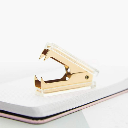 Multibey Acrylic Gold Craft Scissors Staple Remover Set Acrylic Metal Fabric Scissor Home Office Desk Supplies (Clear Gold)...