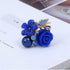 CZ Rose Flower Wedding Ring for Women Statement Engagement Round Rhinstone Crystal Aryclic Daisy Plumeria Adjustable Open Wrap Finger Rings Comfor...